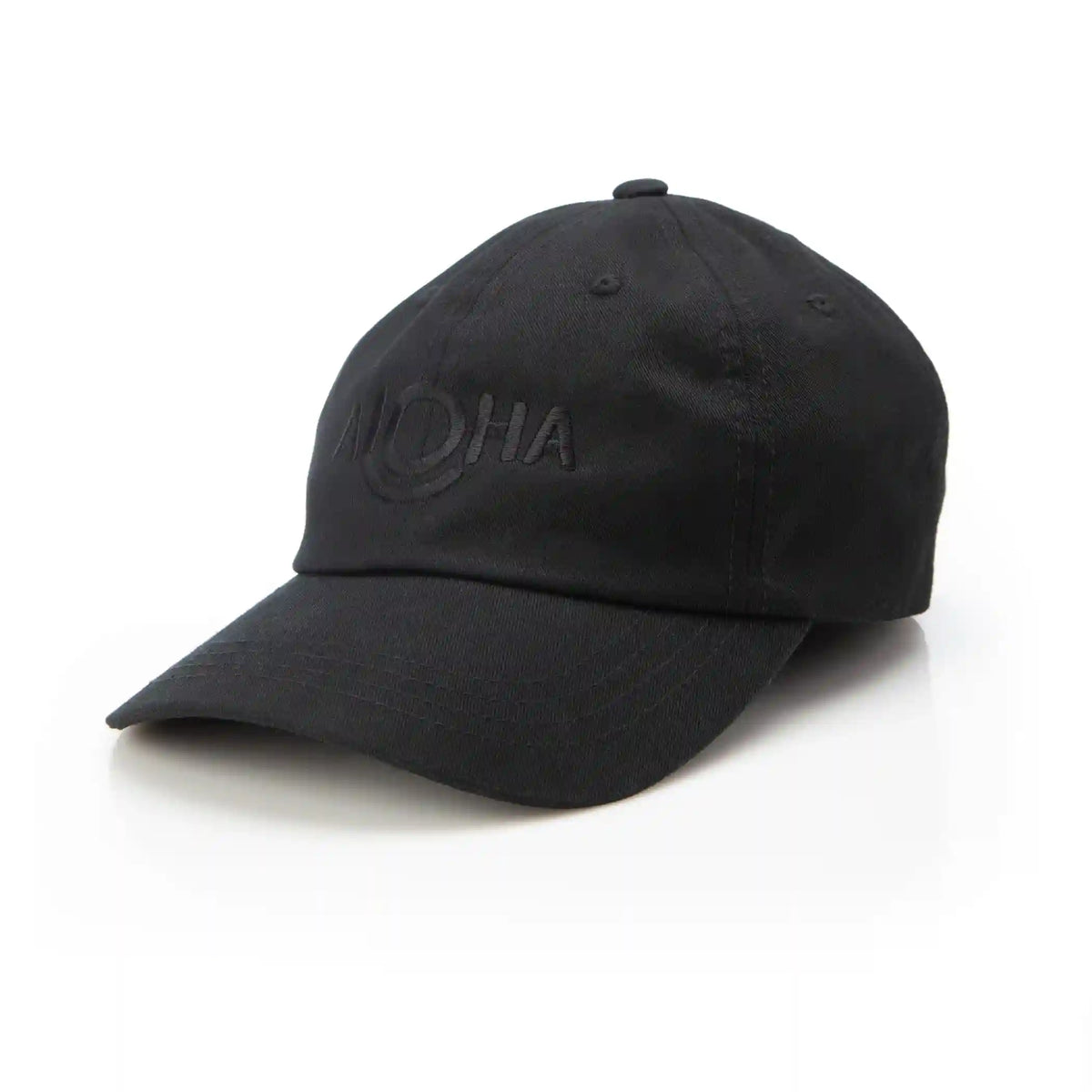 ALOHA Logo Dad Hat in Black Main image
