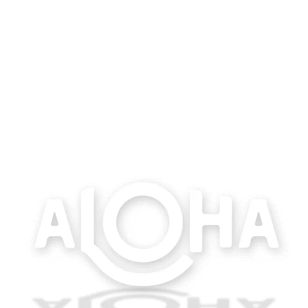 White ALOHA Decal Large