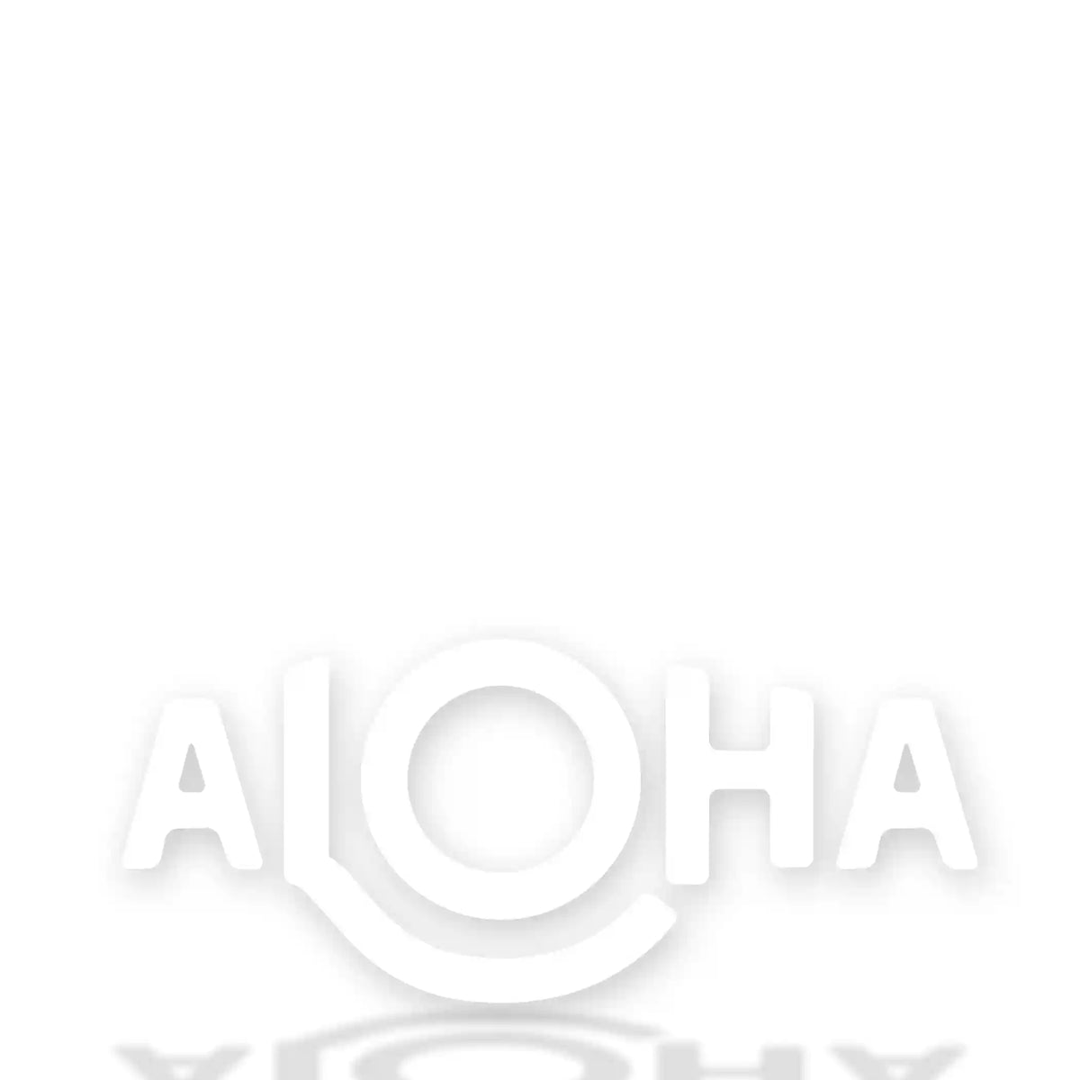 White ALOHA Decal Large Main image