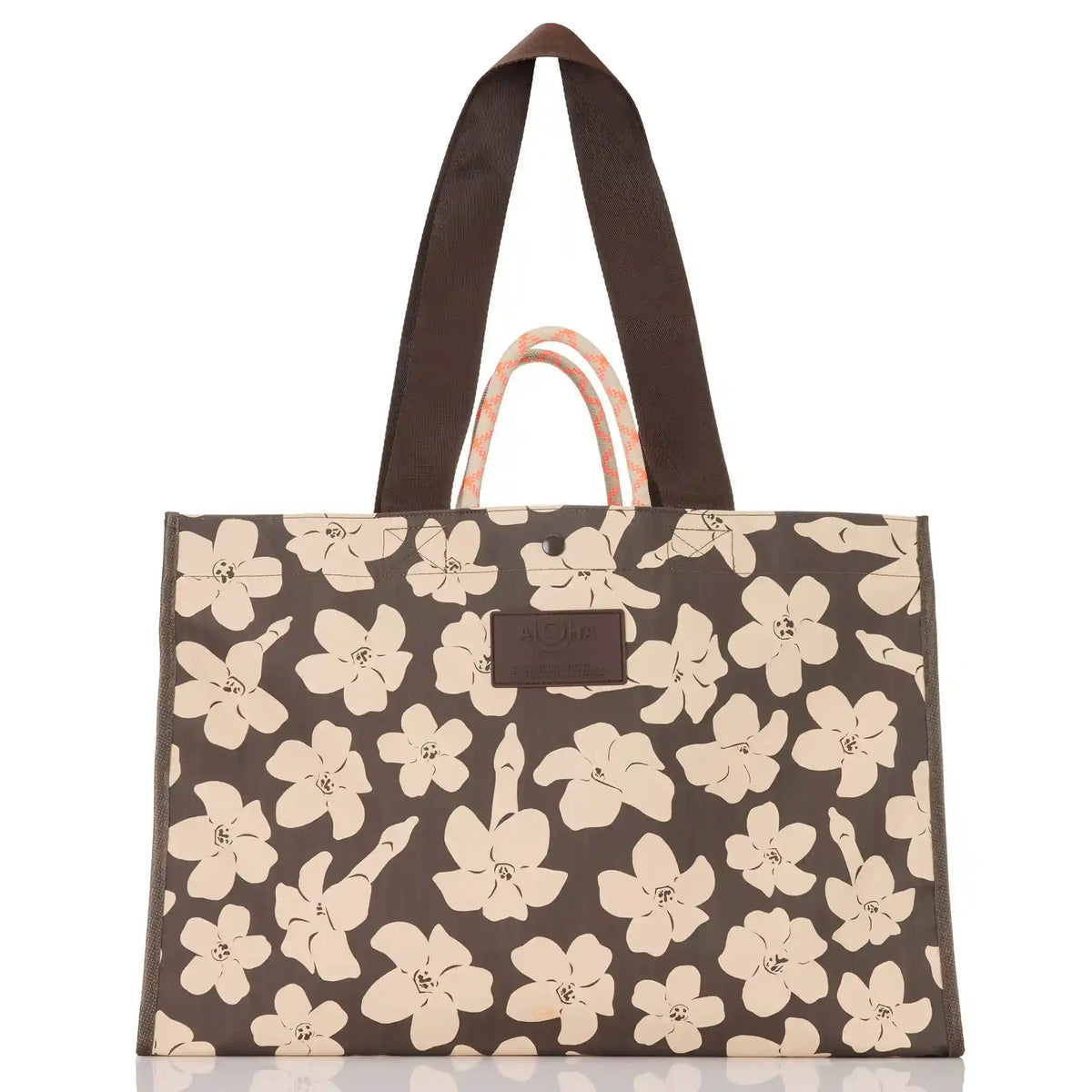 Puakenikeni Buds Carry It All Tote in Chocolate Main image