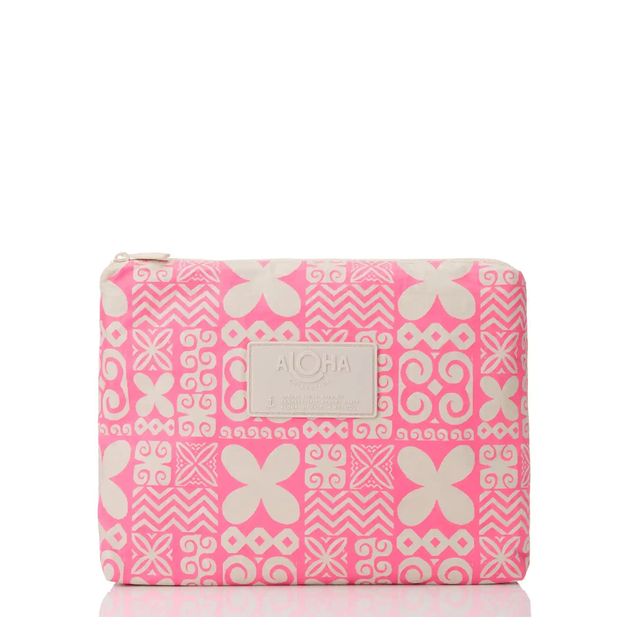 Oceania Mid Pouch in Neon Pink on Sandstone Main image