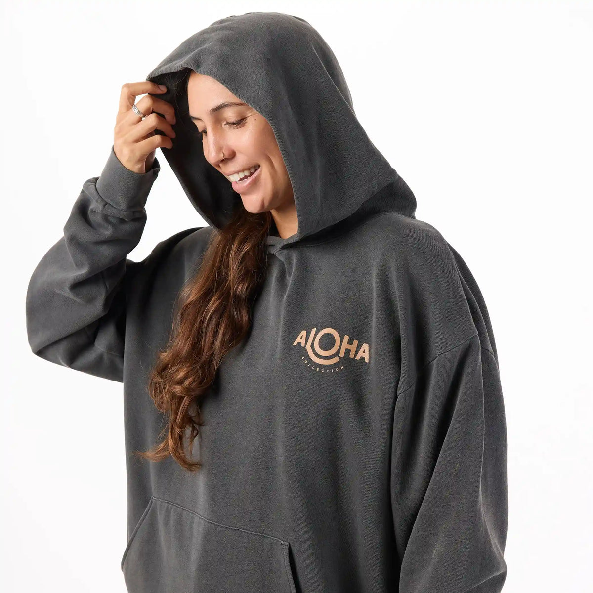 ALOHA Hoodie | Original ALOHA - Toffee on Black / SM Main image
