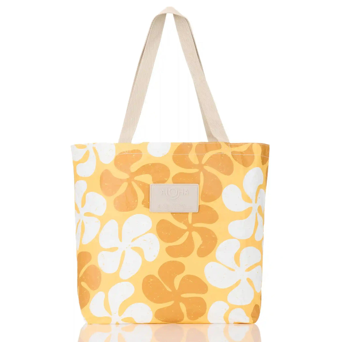 Funky Plumeria Reversible Tote in Honey Main image