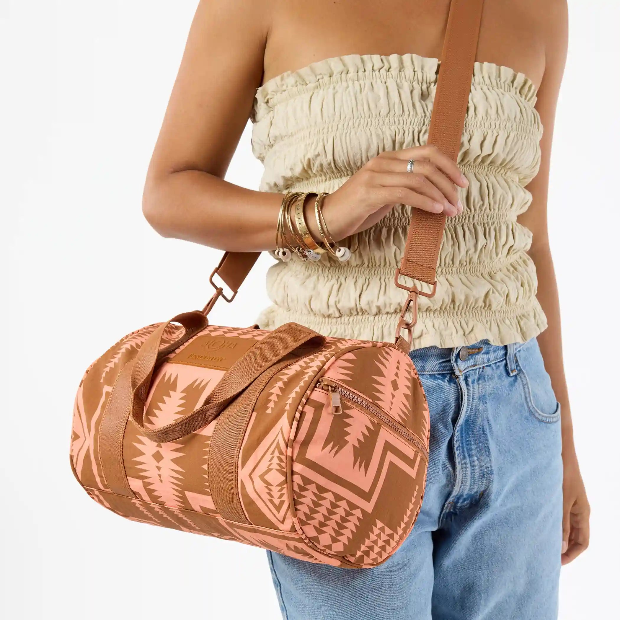 Century Harding Keep It Light Stubby Duffle in Tropical on Toffee Secondary image