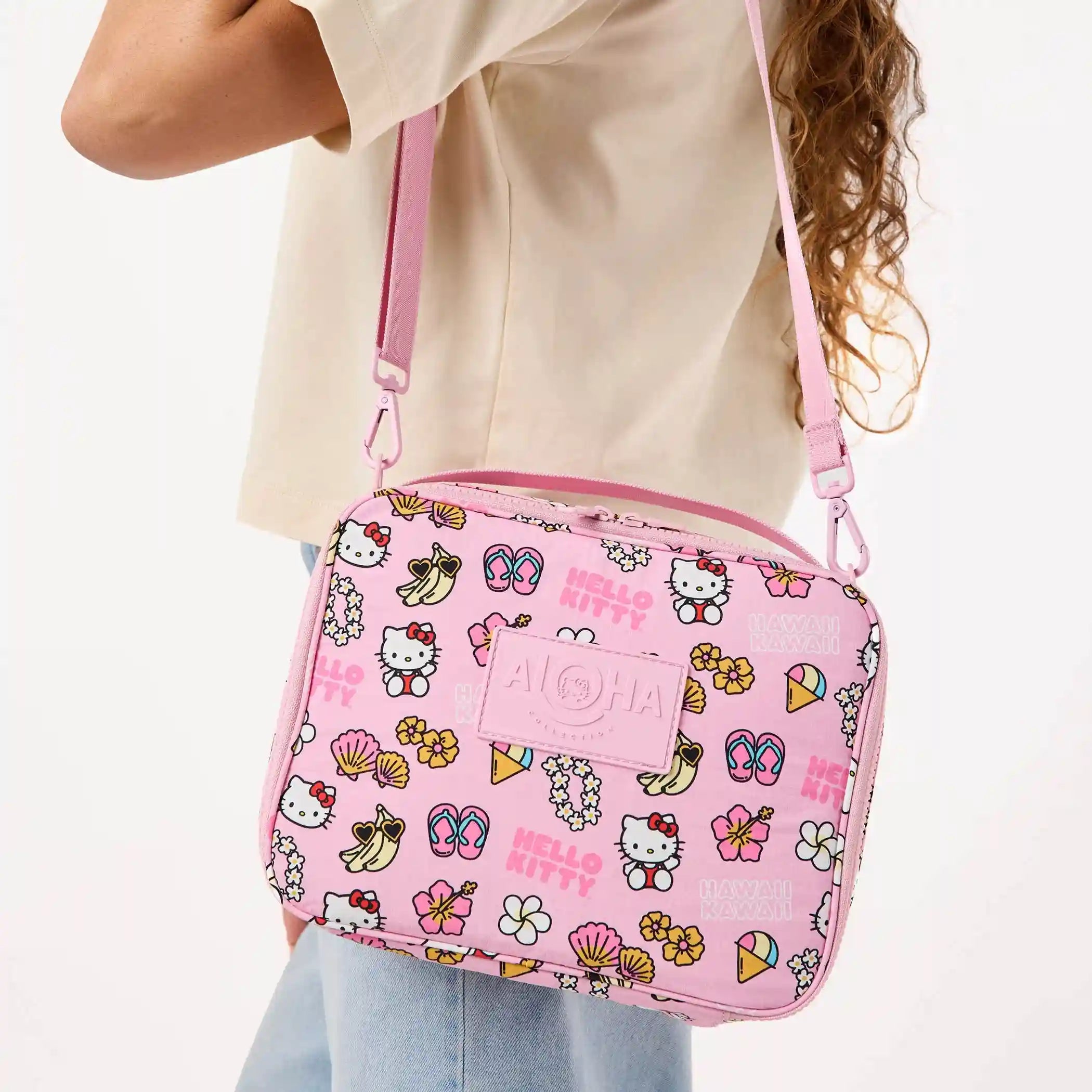 Hawaii Kawaii Icons Keep it Light Lunch Box in Black Secondary image
