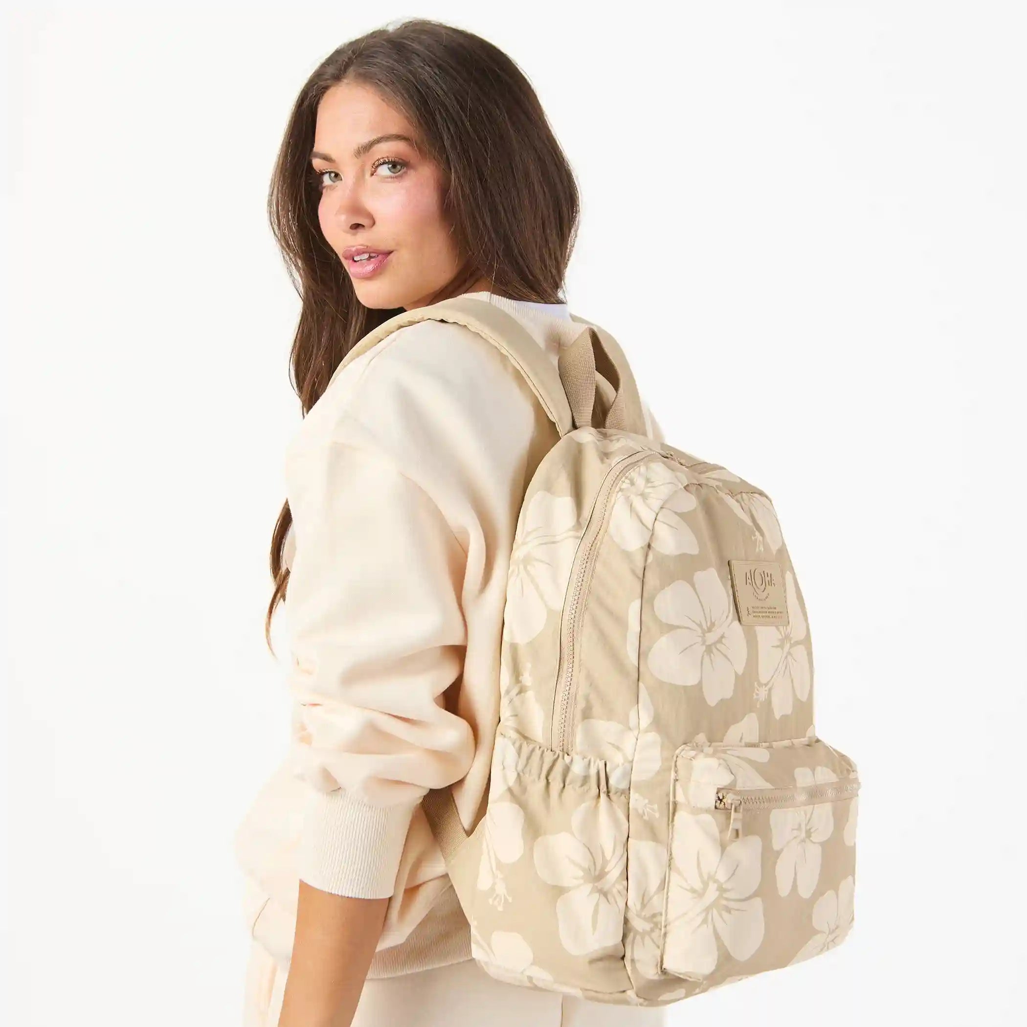 Hana Hou Keep It Light Backpack  in Creme on Dune Secondary image