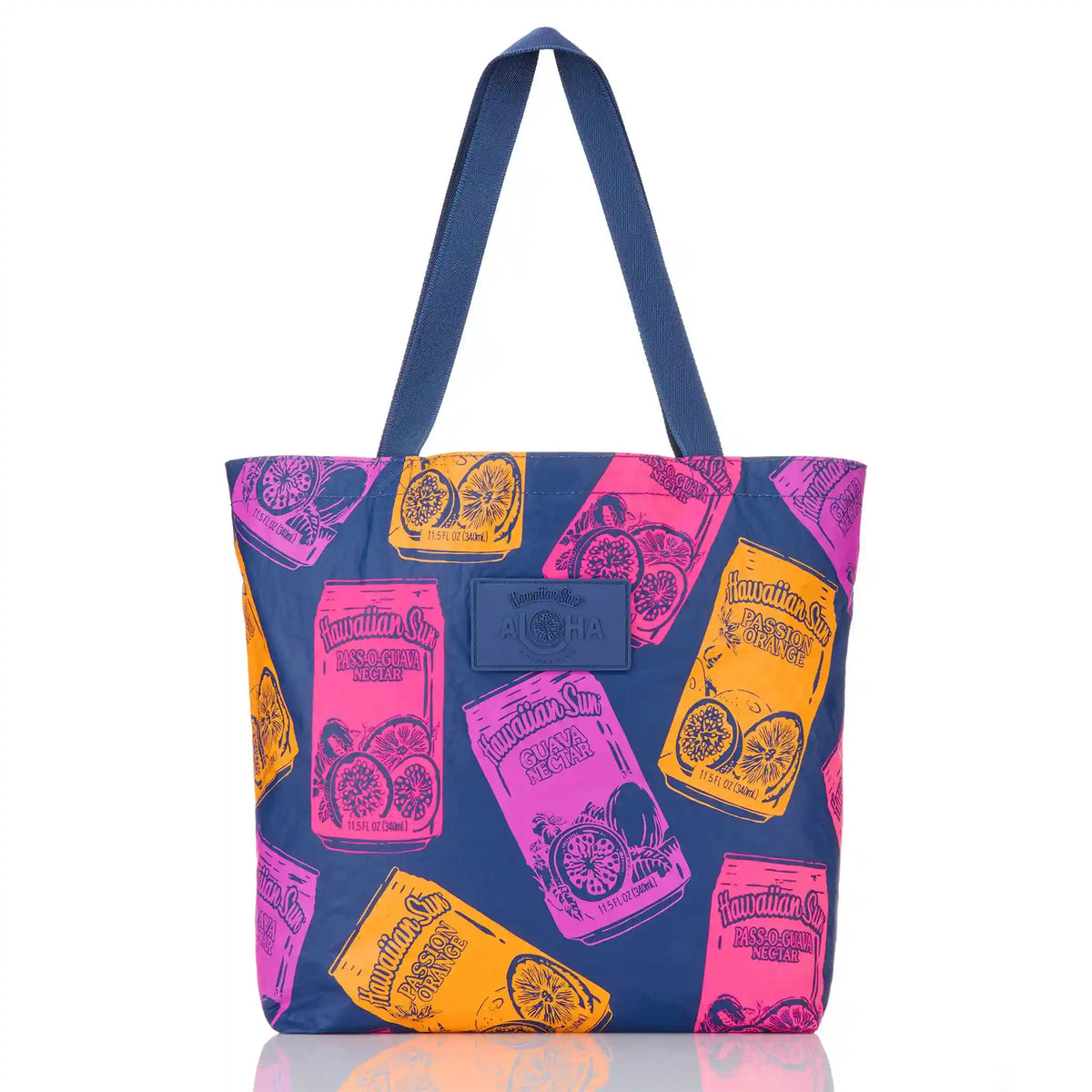 Summertime Reversible Tote in POG on Navy Main image