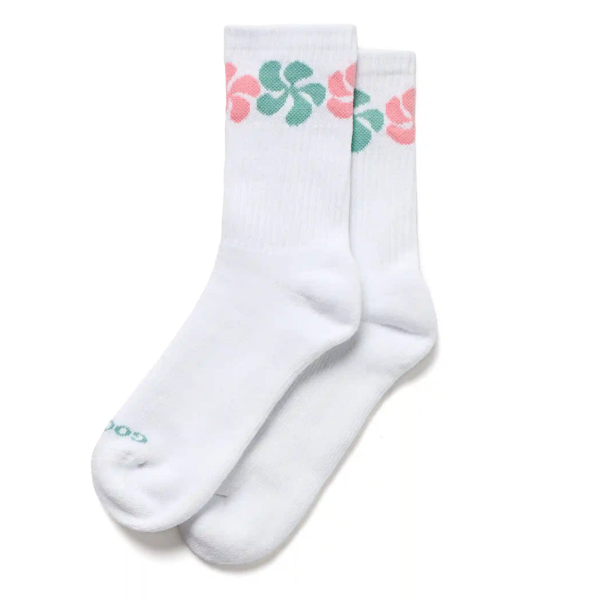 Funky Plumeria Crew Socks in Dry Reef Main image