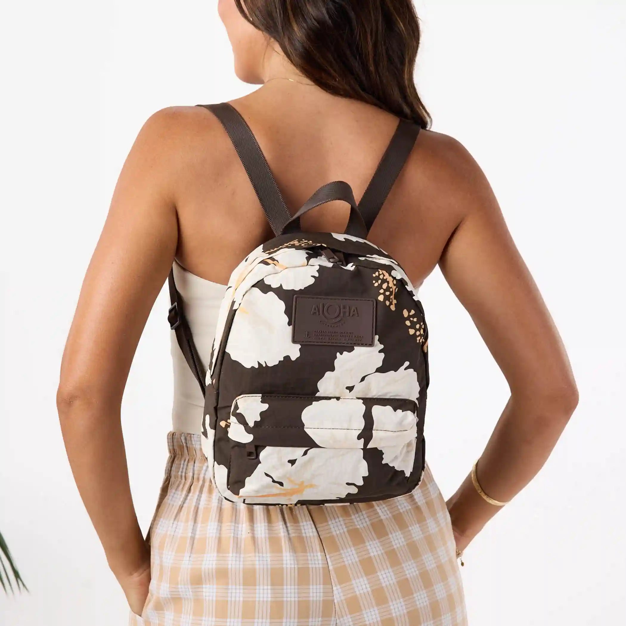 Taha'a Keep It Light Mini Backpack in Chocolate Secondary image