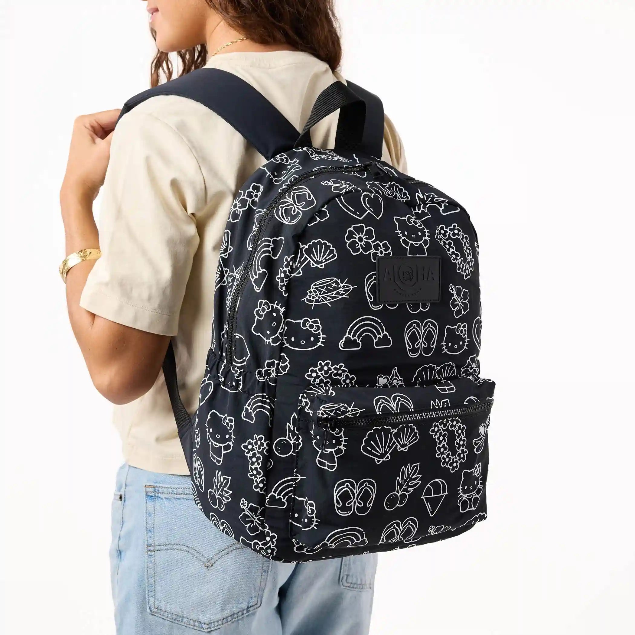 ALOHA Icons Keep it Light Backpack in White Secondary image