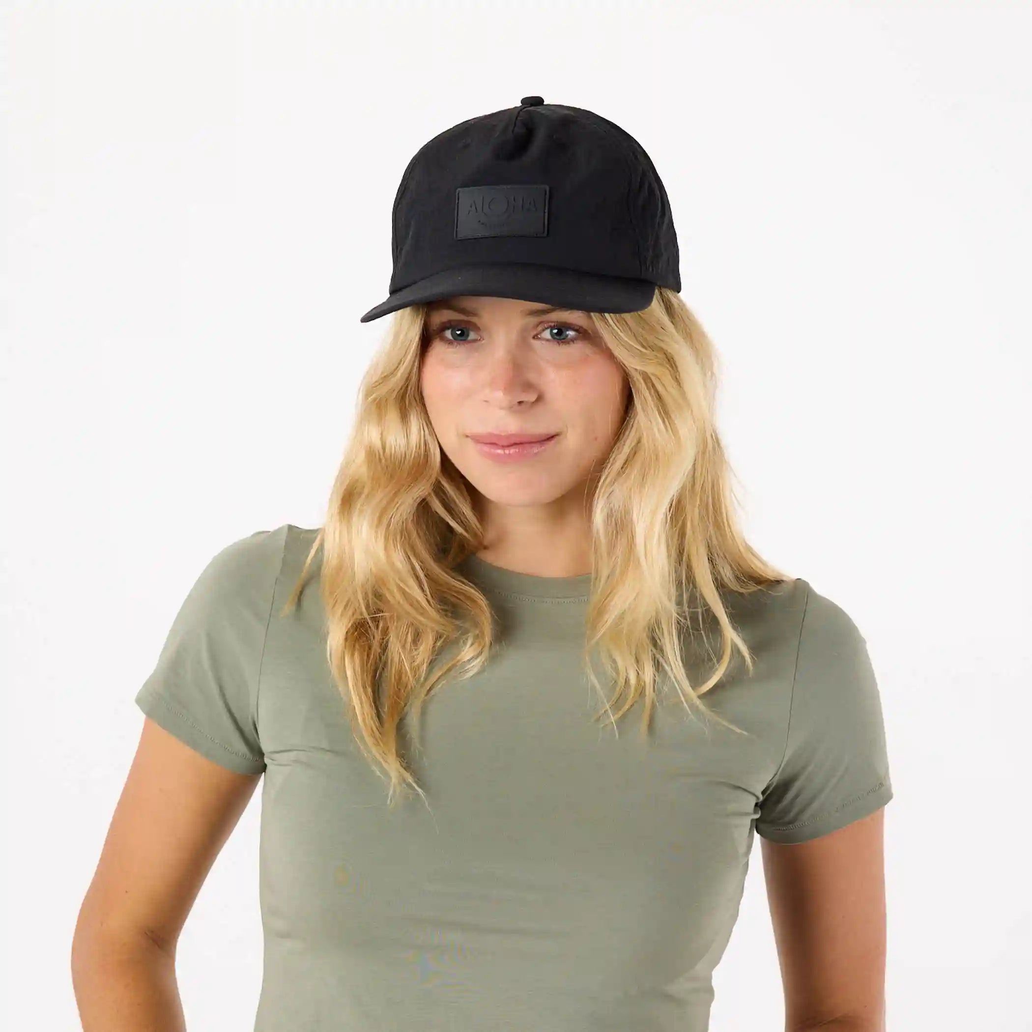 ALOHA 5 Panel Hat in Black Secondary image