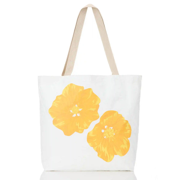 Pua Ilima Reversible Tote in Golden