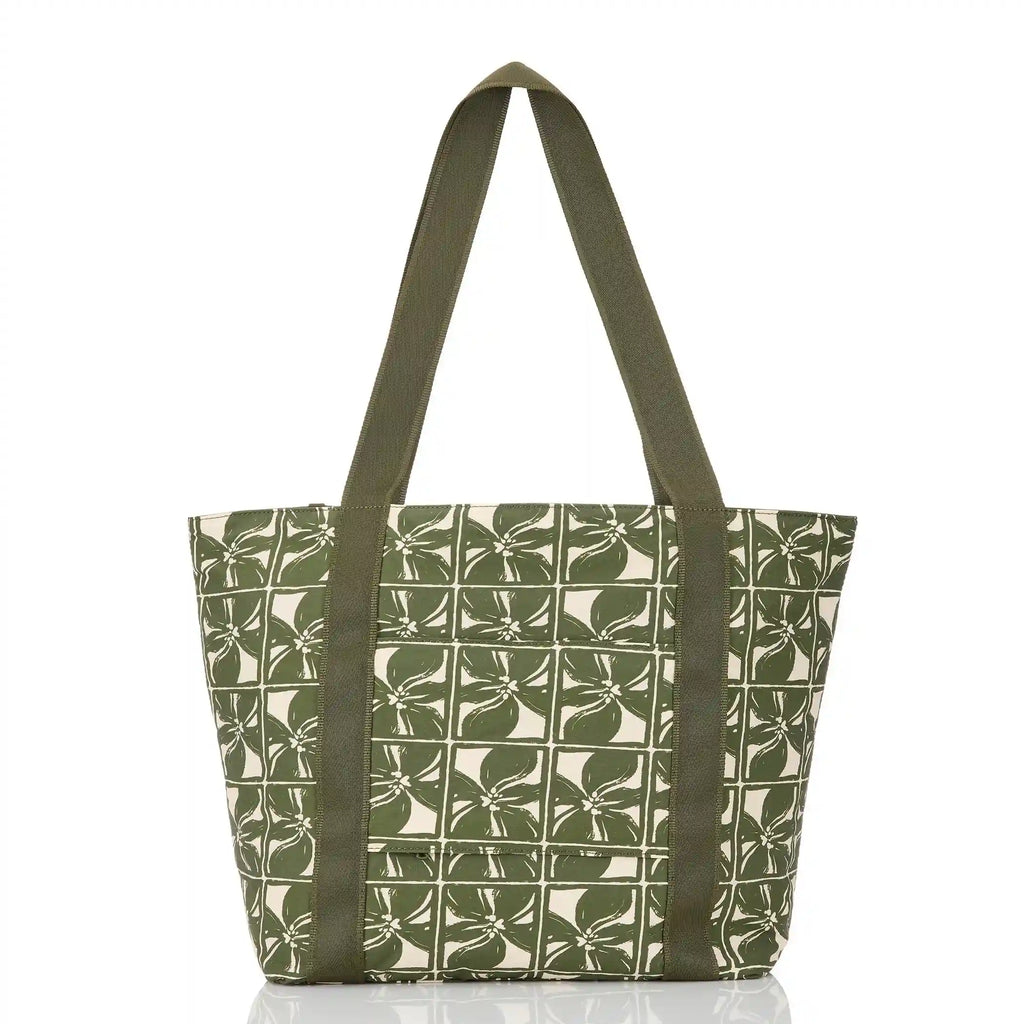 Lattice Keep It Light Zipper Tote in Olive