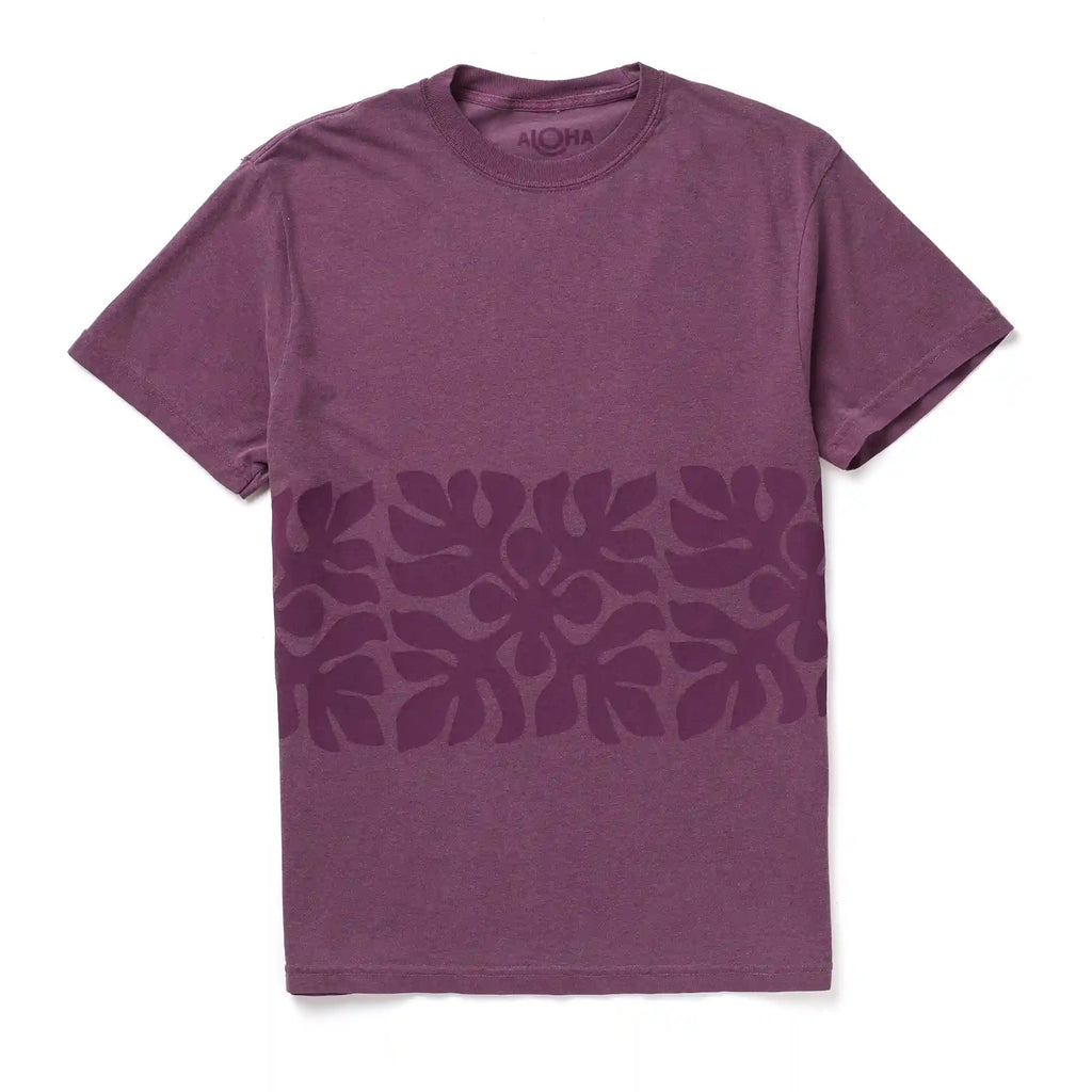 Applique Short Sleeve in Plum