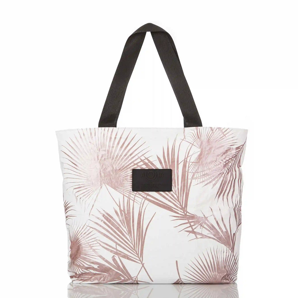 Shop ALOHA Collection Day Tripper Tote Bag | Rose Gold Day Palms Main image