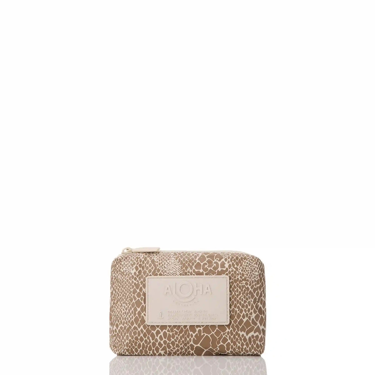 Python Mini Pouch in Cocoa on Sandstone Main image