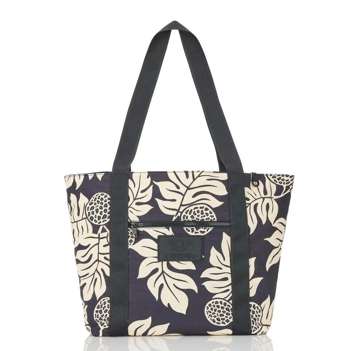 Holomua Keep It Light Zipper Tote in Sand on Black Main image