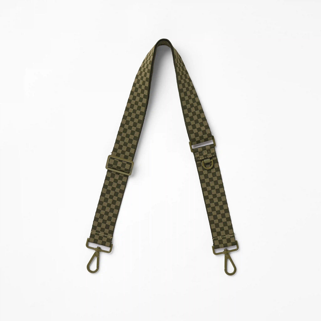 Petite Check Strap in Olive