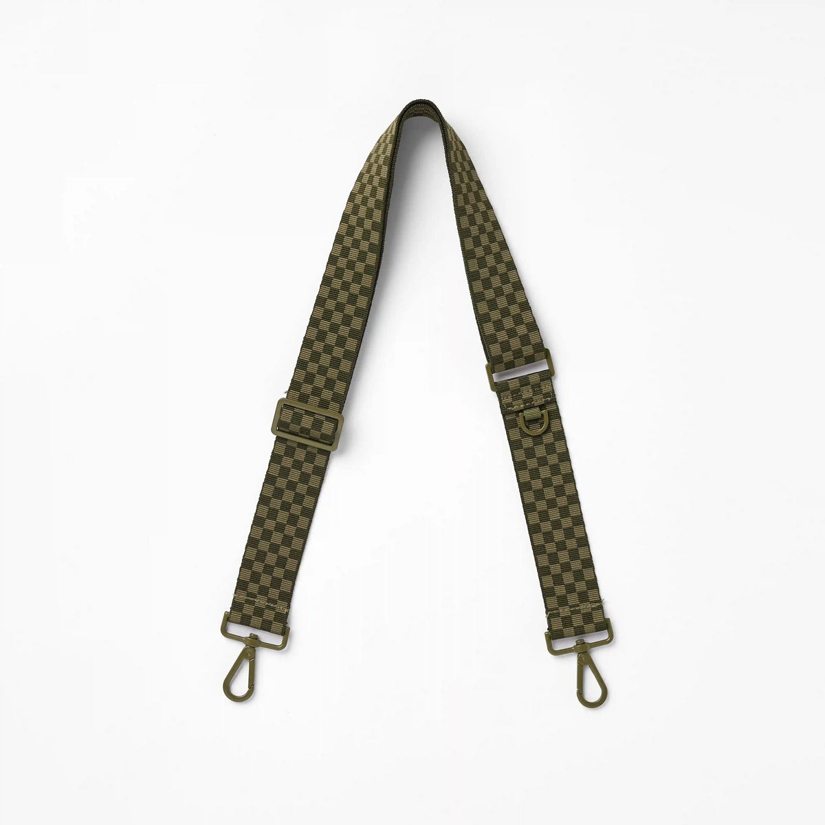 Petite Check Strap in Olive Main image