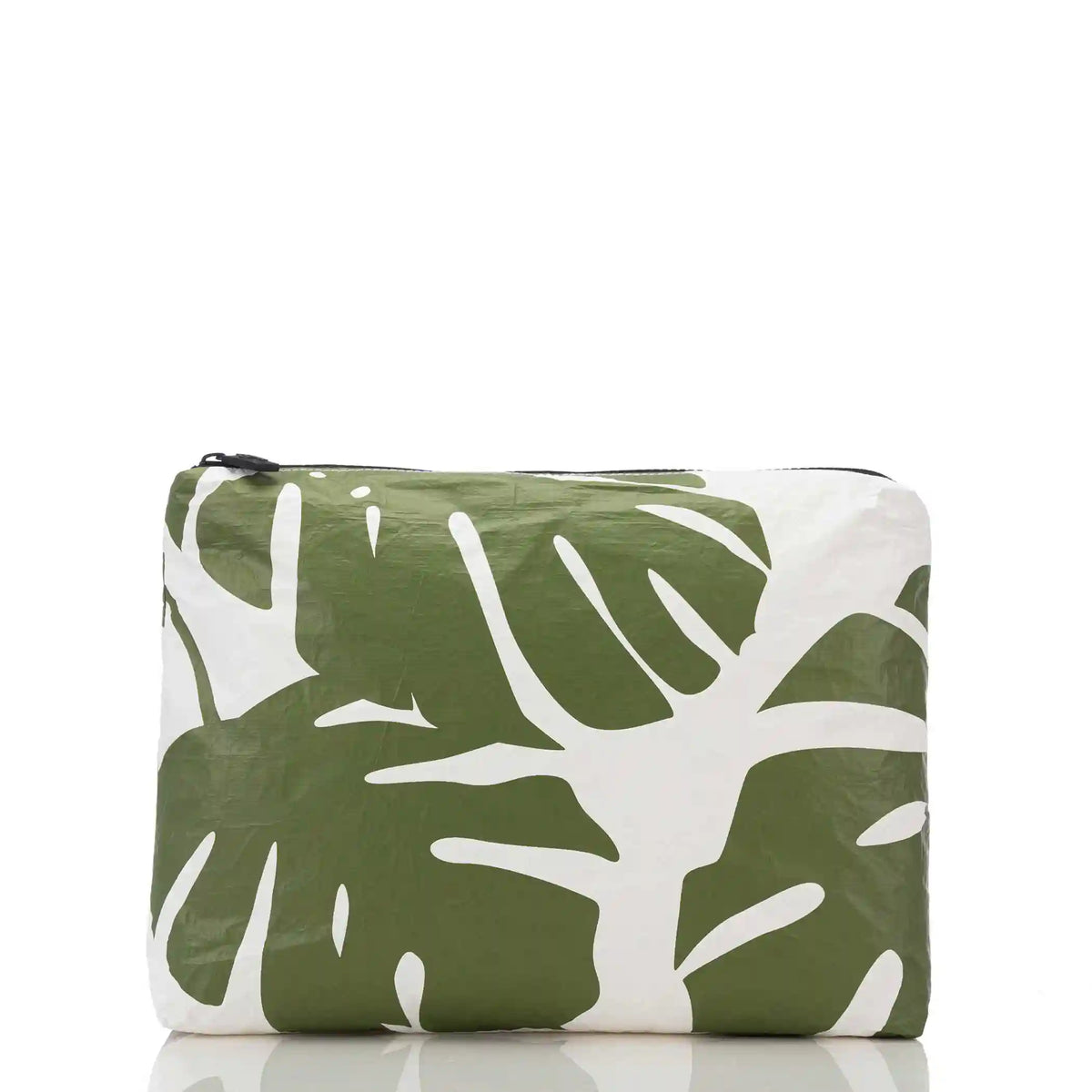 Mid Monstera Pouch in Seaweed l ALOHA Collection Main image
