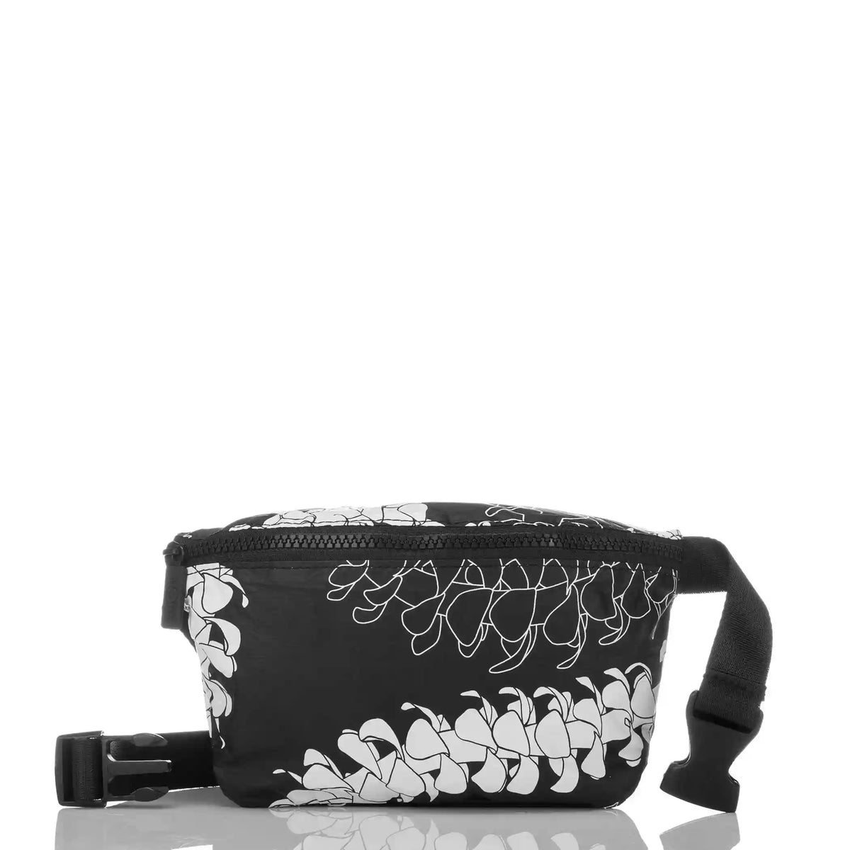 Puakenikeni Mini Hip Pack in White on Black Main image