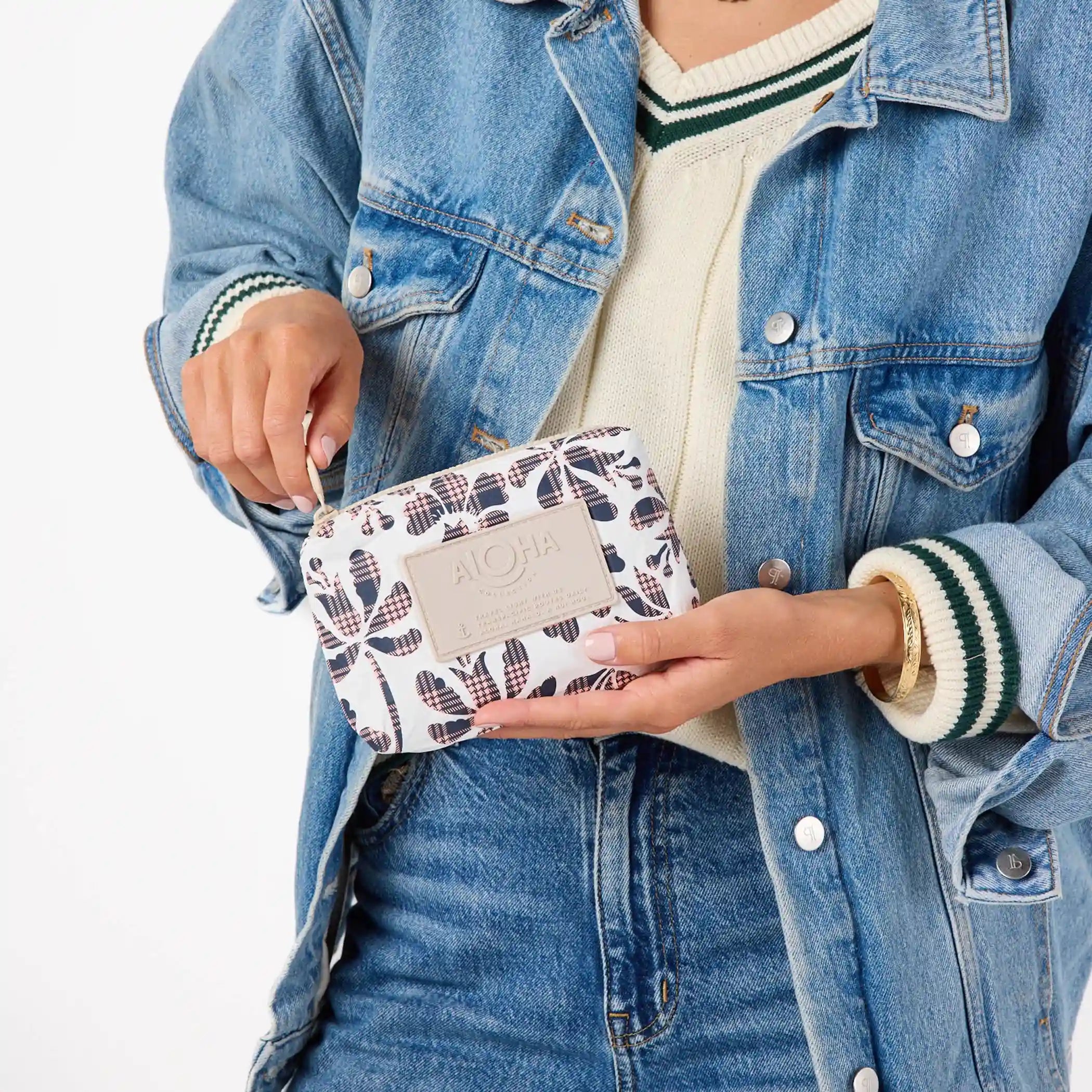Palaka Fleur Mini Pouch in Neptune Secondary image