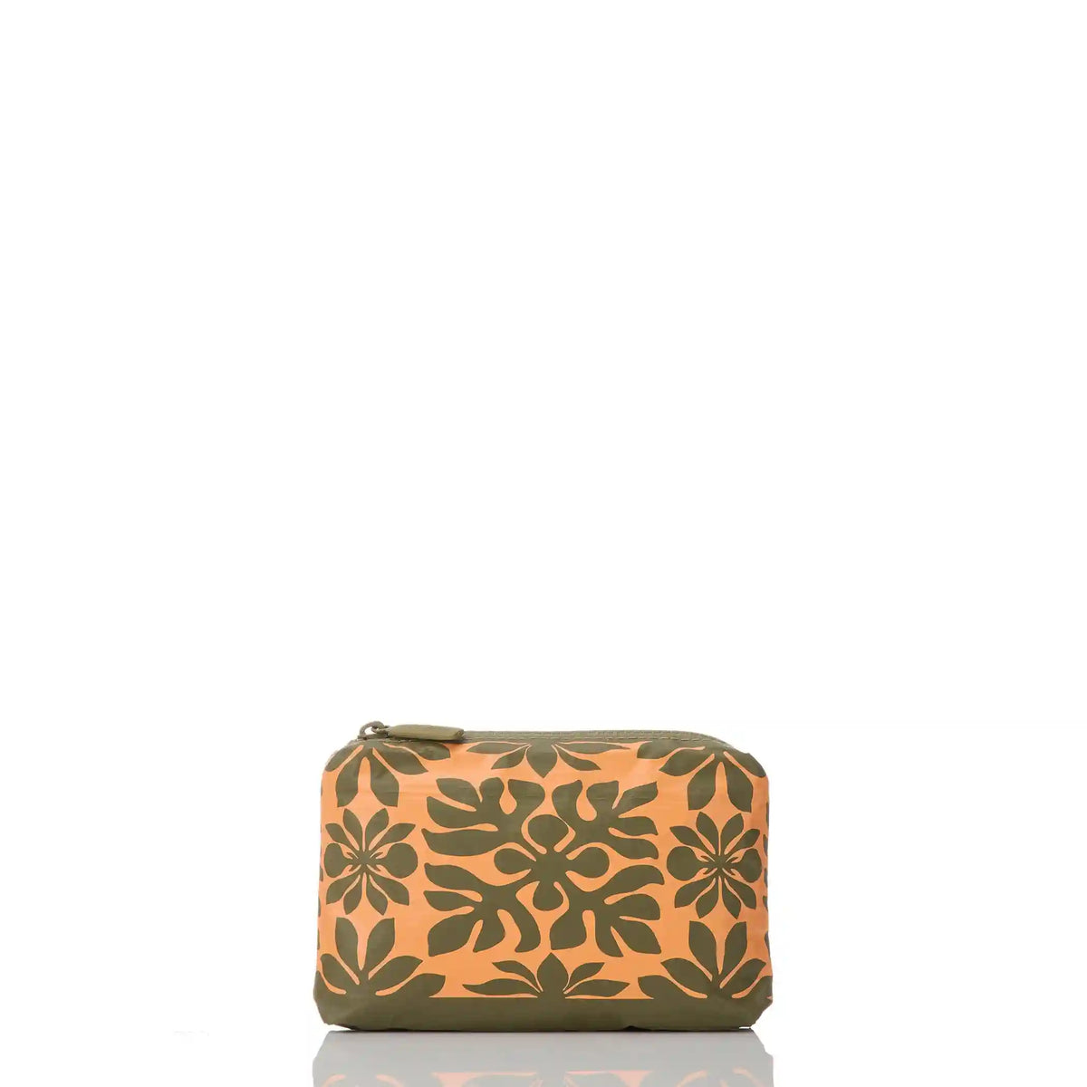 Kaʻulu Mini Pouch in Papaya on Olive Main image