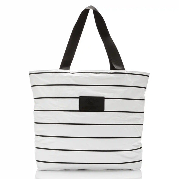 Pinstripe Day Tripper in Black on White