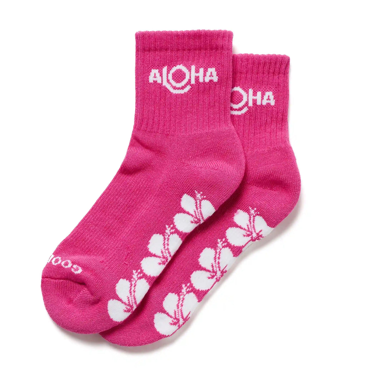 ALOHA Hana Hou Shortie Socks in Neon Pink Main image