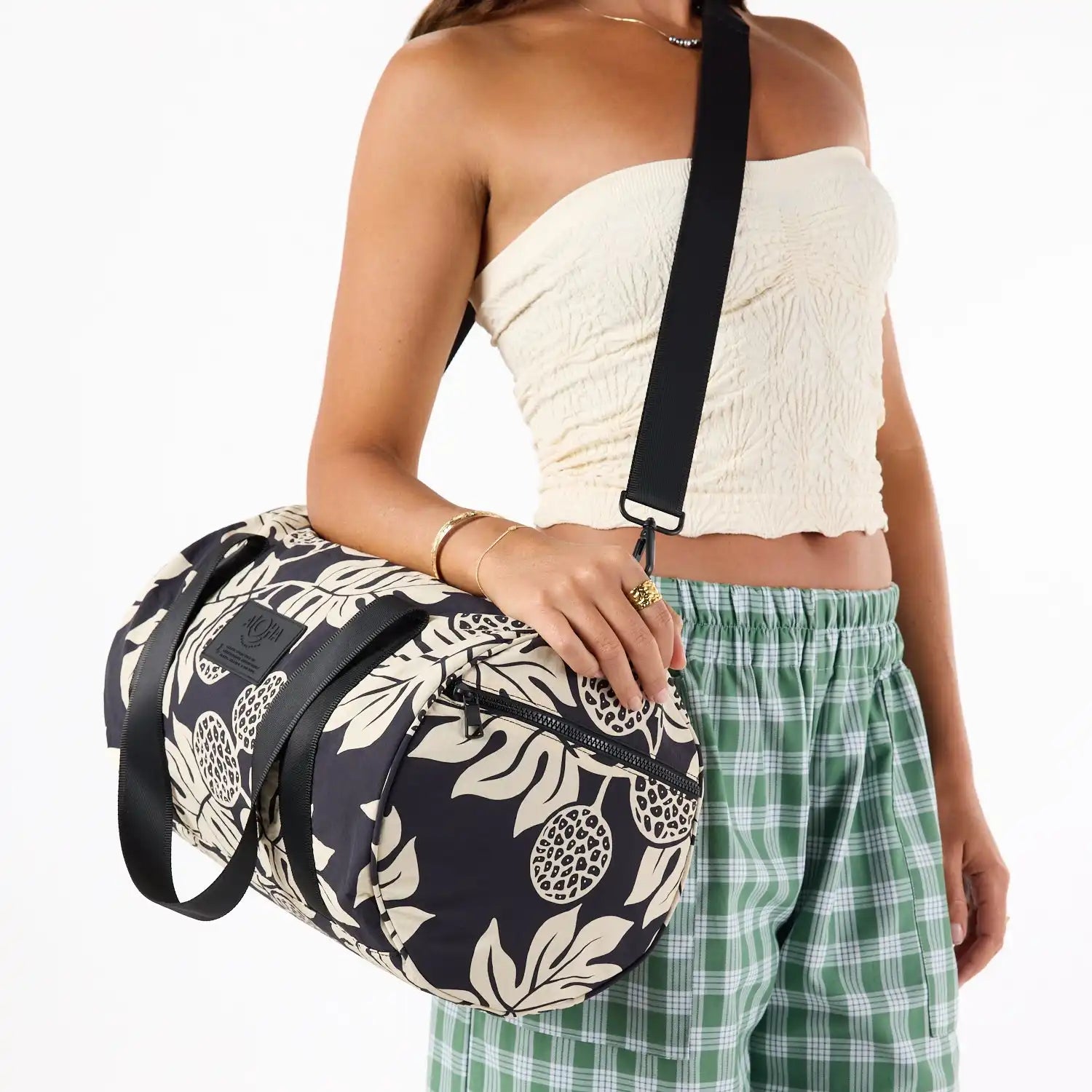 Holomua Keep It Light Sporty Duffle in Sand on Black Secondary image