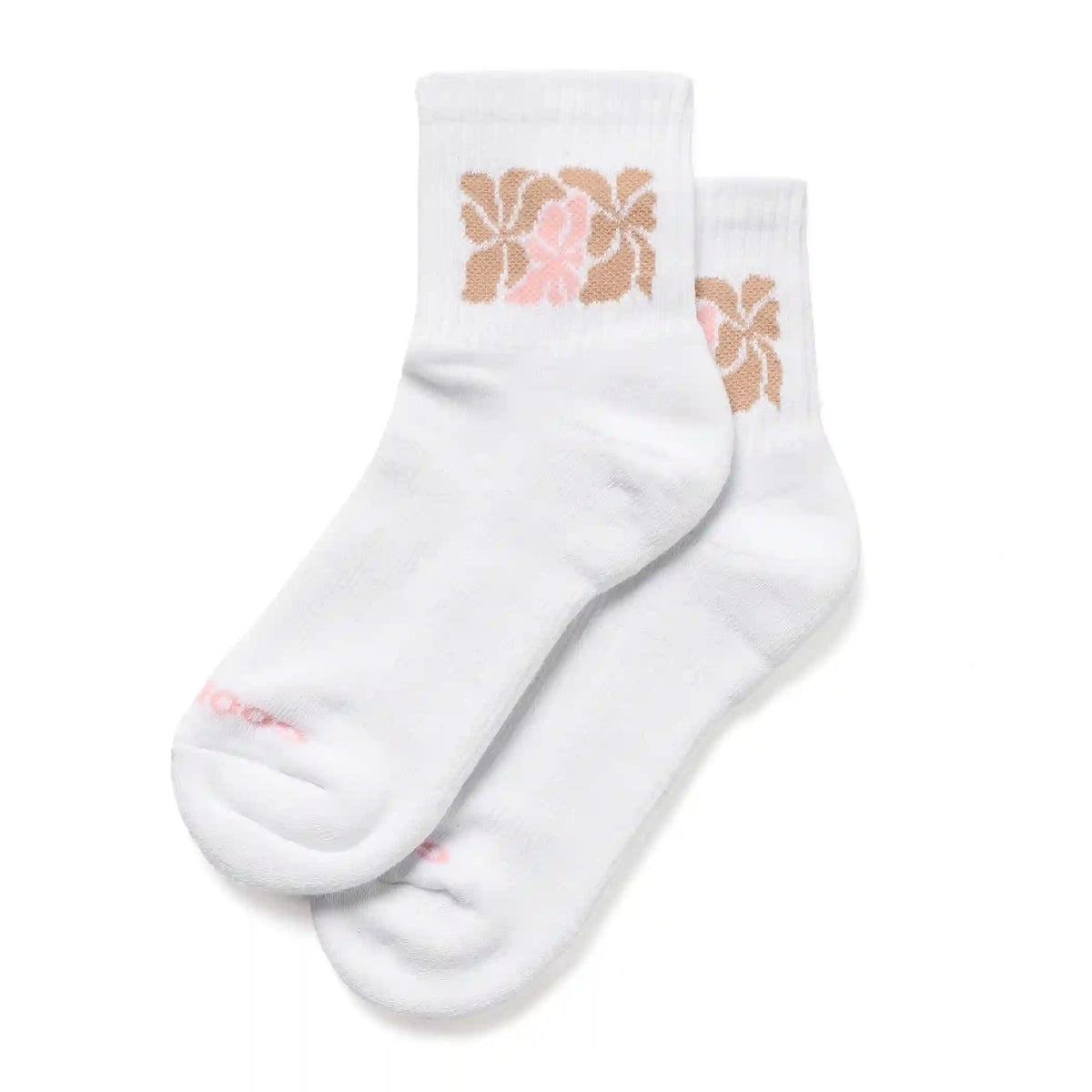 Wavy Shortie Socks in Tan Main image
